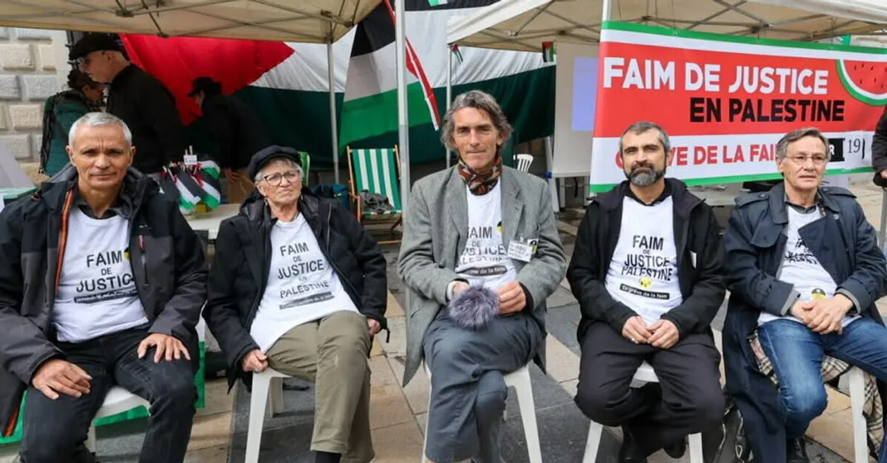 Collectif "Faim de justice en Palestine": des grévistes de la faim à Genève